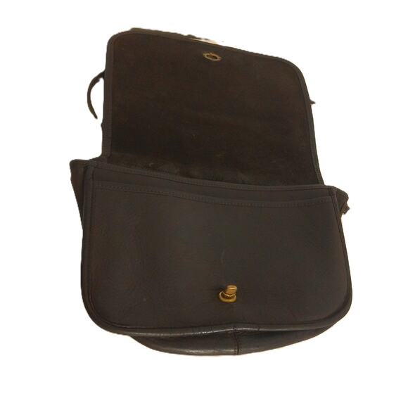 Coach Handbags - Vintage 1970s Coach Classic Black Courier Bag New York City 948-8841 READ